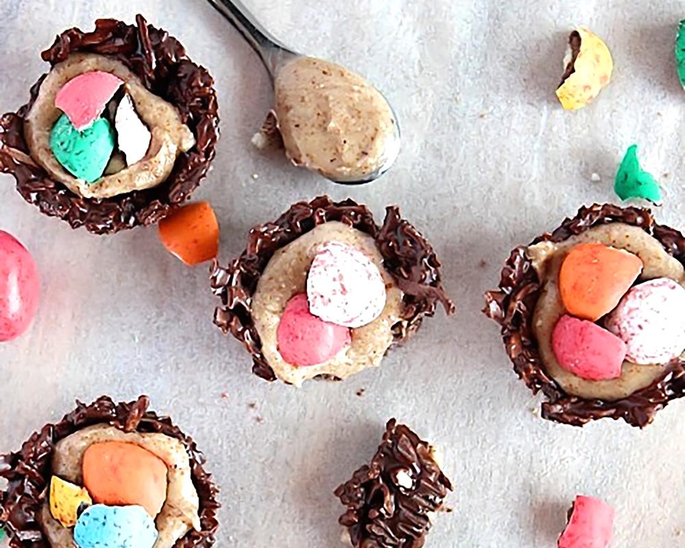Dark Chocolate Almond Butter Nests